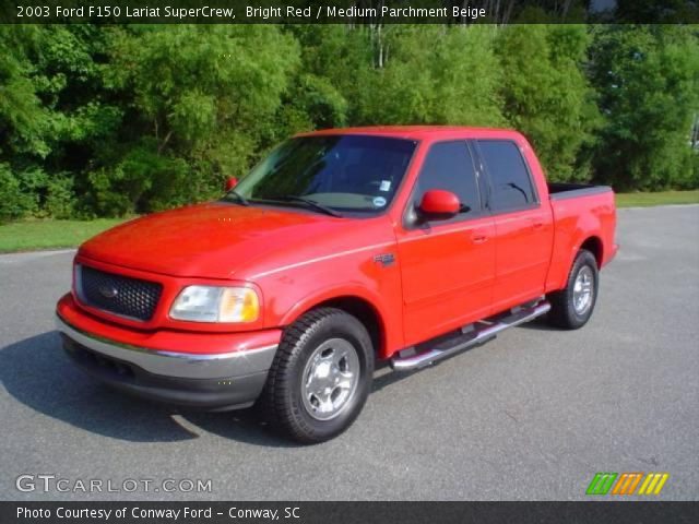 2003 Ford F150 Lariat SuperCrew in Bright Red