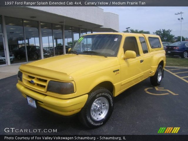1997 Ford Ranger Splash Extended Cab 4x4 in Canary Yellow