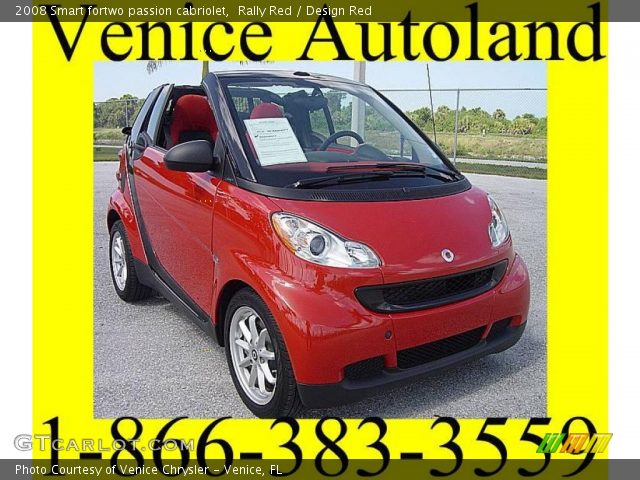 2008 Smart fortwo passion cabriolet in Rally Red