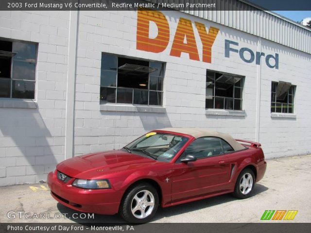 2003 Ford Mustang V6 Convertible in Redfire Metallic