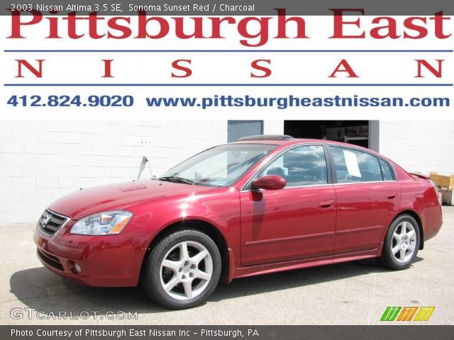 2003 Nissan Altima 3.5 SE in Sonoma Sunset Red
