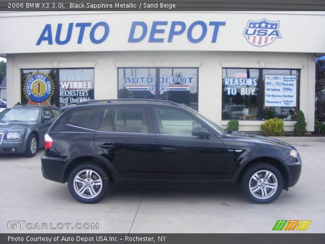 2006 BMW X3 3.0i in Black Sapphire Metallic