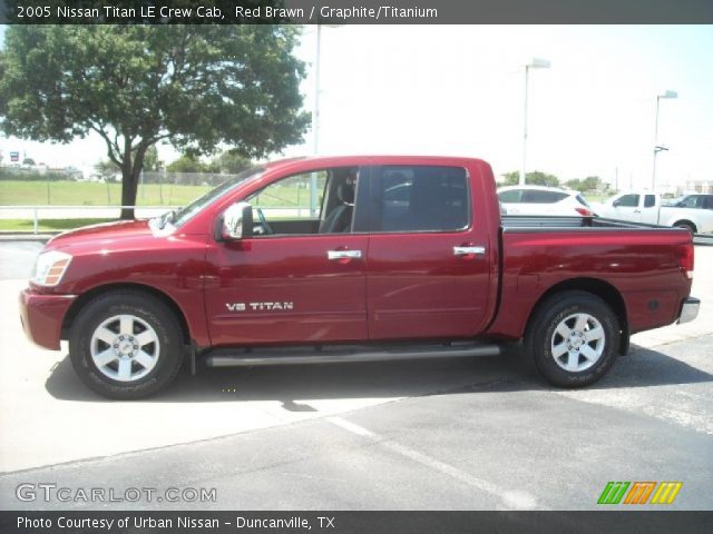 2005 Nissan Titan LE Crew Cab in Red Brawn