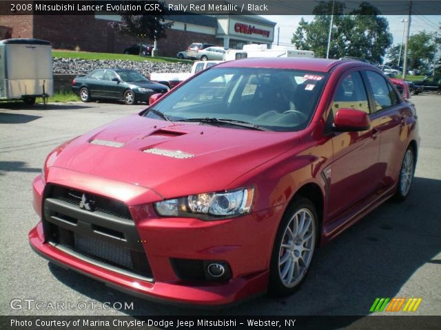 2008 Mitsubishi Lancer Evolution GSR in Rally Red Metallic