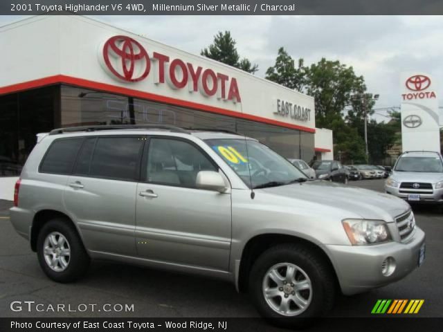 2001 Toyota Highlander V6 4WD in Millennium Silver Metallic