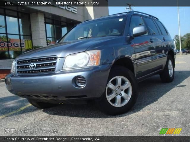 2003 Toyota Highlander V6 in Bluestone Metallic