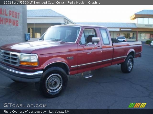 1992 Ford F250 XLT Extended Cab in Currant Red