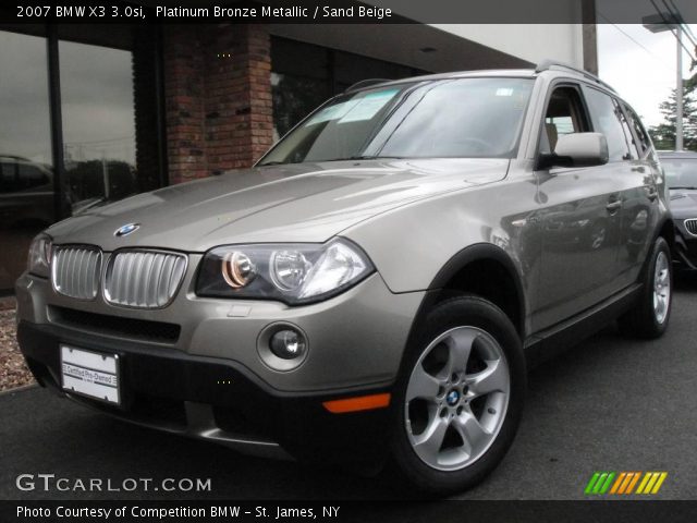 2007 BMW X3 3.0si in Platinum Bronze Metallic