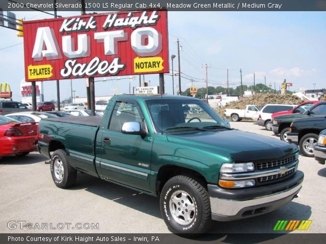 2000 Chevrolet Silverado 1500 LS Regular Cab 4x4 in Meadow Green Metallic