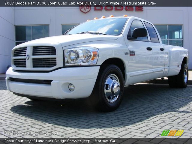 2007 Dodge Ram 3500 Sport Quad Cab 4x4 Dually in Bright White