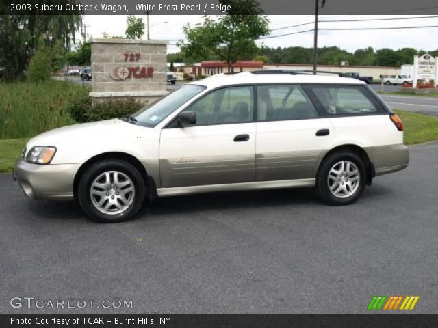 2003 Subaru Outback Wagon in White Frost Pearl
