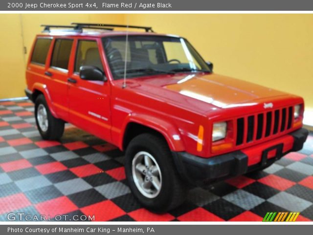 2000 Jeep Cherokee Sport 4x4 in Flame Red
