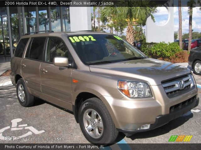 Desert Rock Metallic 2006 Honda Pilot Ex L 4wd Saddle