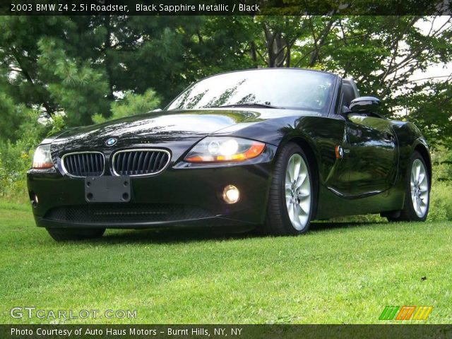 2003 BMW Z4 2.5i Roadster in Black Sapphire Metallic