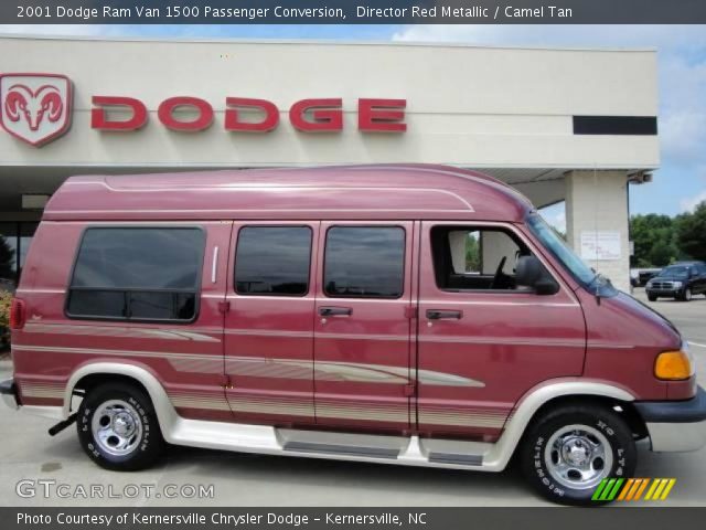 2001 Dodge Ram Van 1500 Passenger Conversion in Director Red Metallic