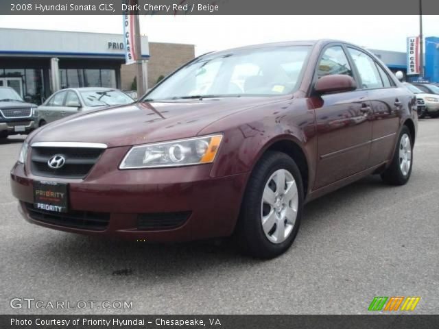 2008 Hyundai Sonata GLS in Dark Cherry Red