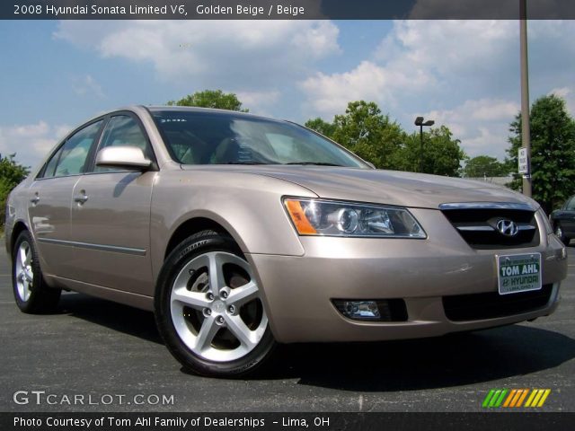 2008 Hyundai Sonata Limited V6 in Golden Beige