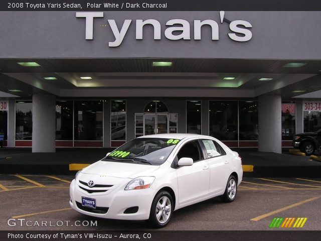 2008 Toyota Yaris Sedan in Polar White
