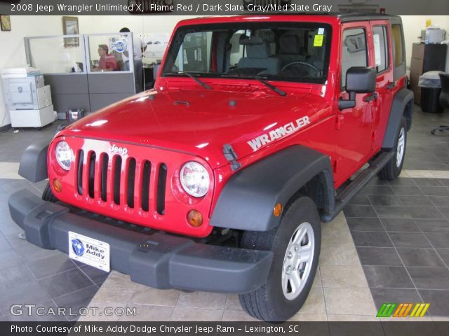 2008 Jeep Wrangler Unlimited X in Flame Red