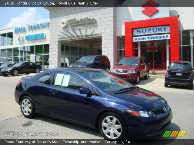 2008 Honda Civic LX Coupe in Royal Blue Pearl