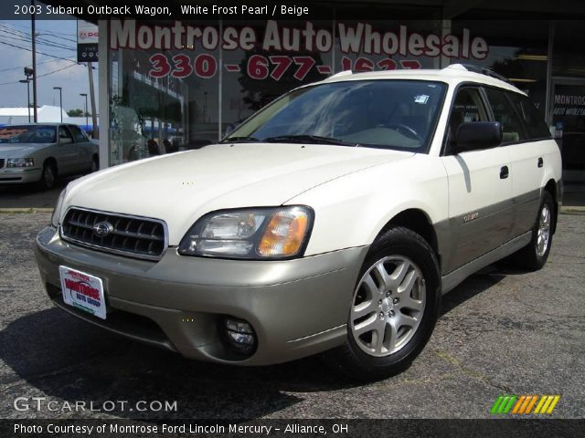 2003 Subaru Outback Wagon in White Frost Pearl