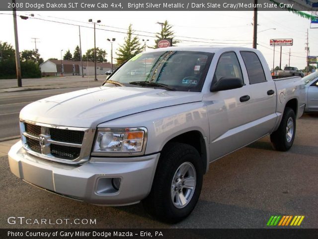 2008 Dodge Dakota SLT Crew Cab 4x4 in Bright Silver Metallic