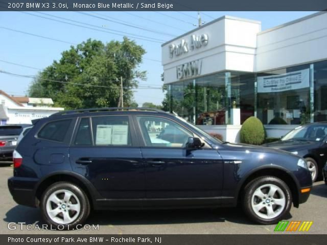 2007 BMW X3 3.0si in Monaco Blue Metallic