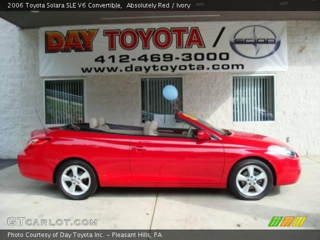 2006 Toyota Solara SLE V6 Convertible in Absolutely Red