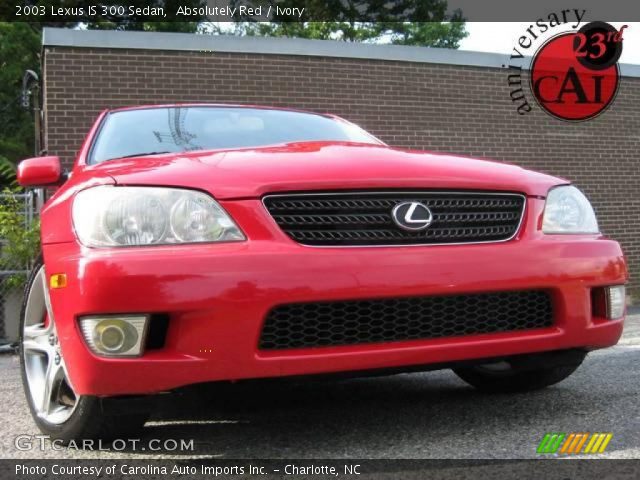 2003 Lexus IS 300 Sedan in Absolutely Red