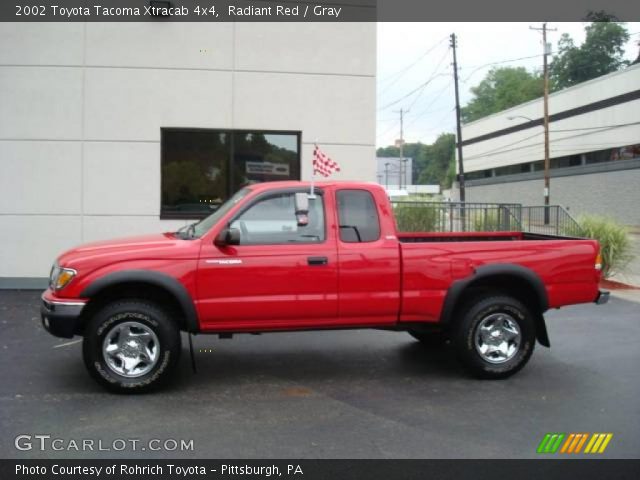 2002 Toyota Tacoma Xtracab 4x4 in Radiant Red