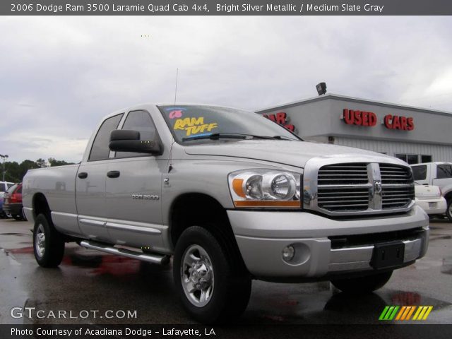 2006 Dodge Ram 3500 Laramie Quad Cab 4x4 in Bright Silver Metallic