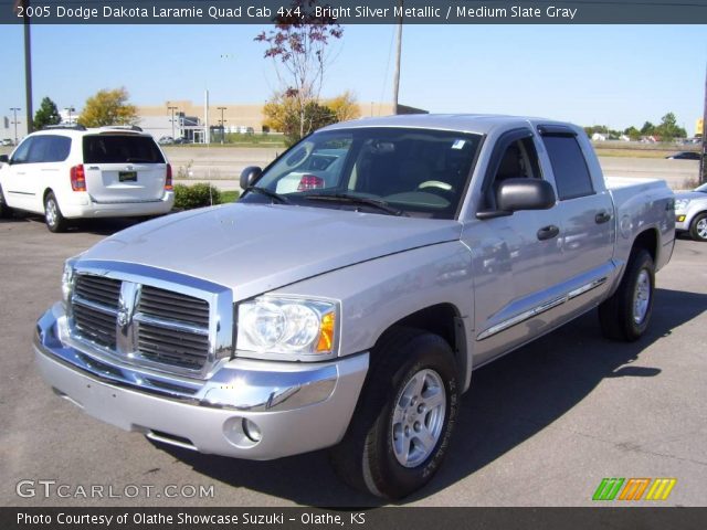 2005 Dodge Dakota Laramie Quad Cab 4x4 in Bright Silver Metallic
