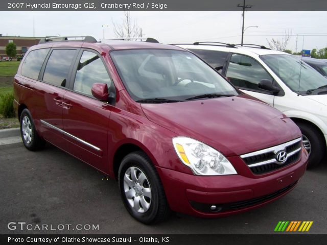 2007 Hyundai Entourage GLS in Cranberry Red