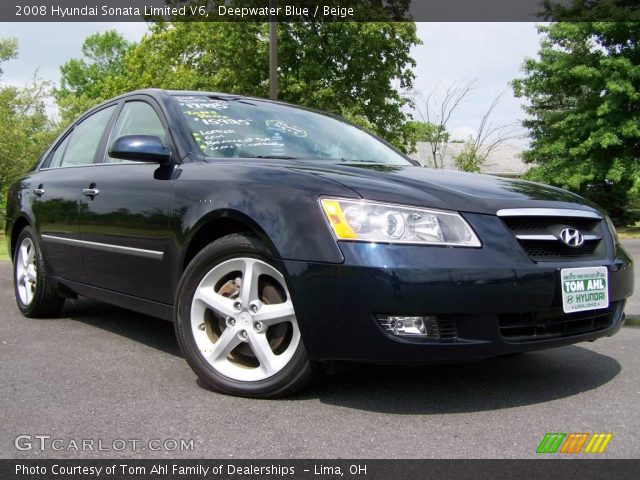 2008 Hyundai Sonata Limited V6 in Deepwater Blue