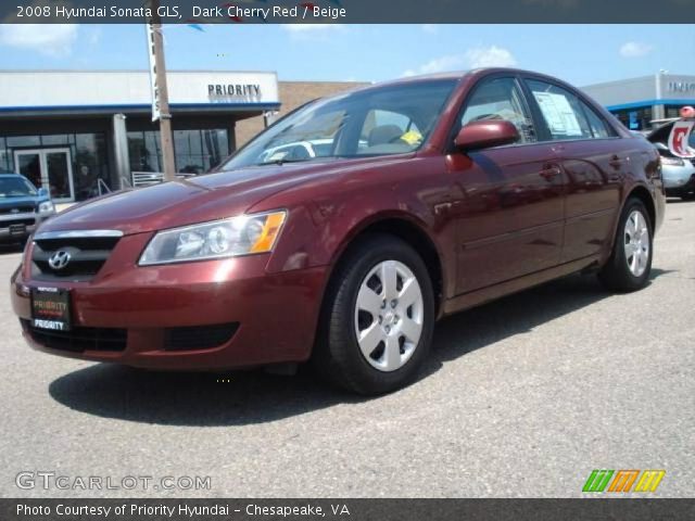 2008 Hyundai Sonata GLS in Dark Cherry Red