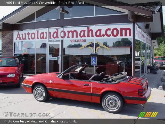 1986 Ford Mustang LX Convertible in Bright Red