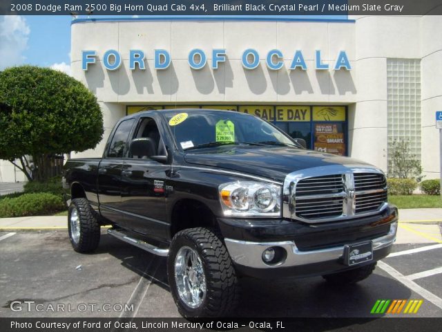2008 Dodge Ram 2500 Big Horn Quad Cab 4x4 in Brilliant Black Crystal Pearl