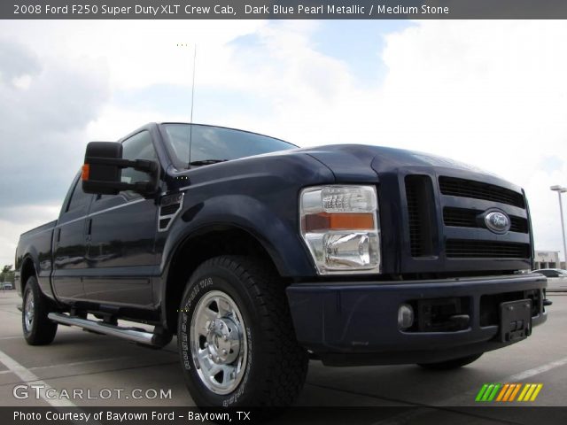 2008 Ford F250 Super Duty XLT Crew Cab in Dark Blue Pearl Metallic