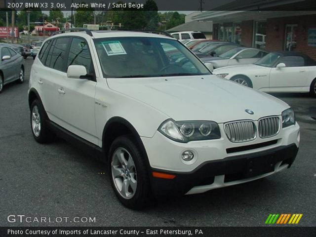 2007 BMW X3 3.0si in Alpine White