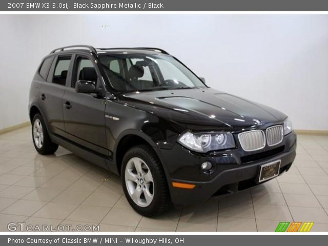 2007 BMW X3 3.0si in Black Sapphire Metallic