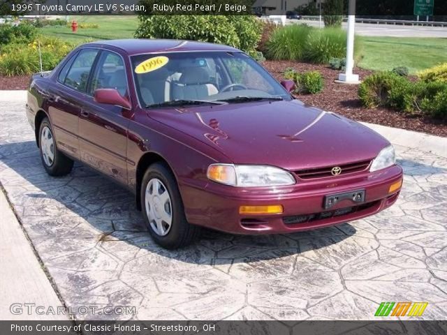 1996 Toyota Camry LE V6 Sedan in Ruby Red Pearl