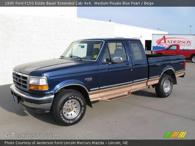 1995 Ford F150 Eddie Bauer Extended Cab 4x4 in Medium Royale Blue Pearl