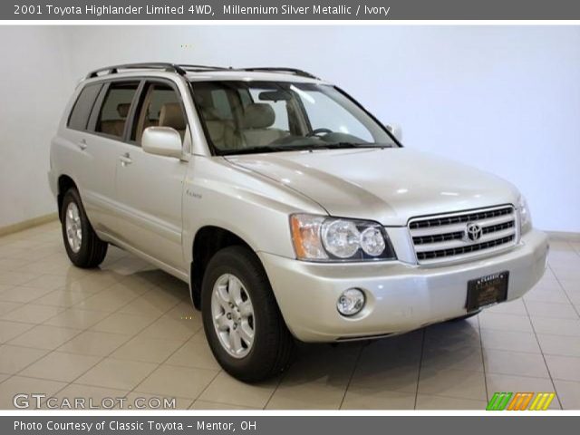 2001 Toyota Highlander Limited 4WD in Millennium Silver Metallic