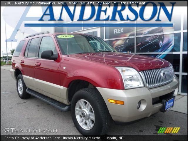 2005 Mercury Mountaineer V6 AWD in Vivid Red Metallic