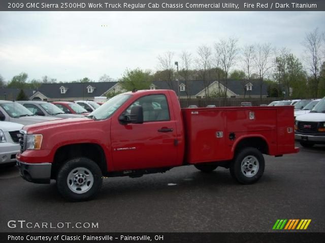 2009 GMC Sierra 2500HD Work Truck Regular Cab Chassis Commercial Utility in Fire Red