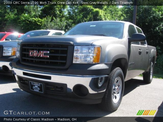 2009 GMC Sierra 1500 Work Truck Crew Cab 4x4 in Steel Gray Metallic