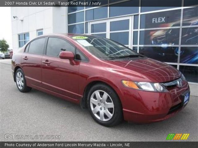 2007 Honda Civic LX Sedan in Tango Red Pearl