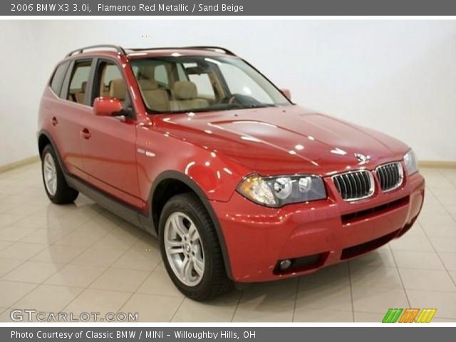 2006 BMW X3 3.0i in Flamenco Red Metallic