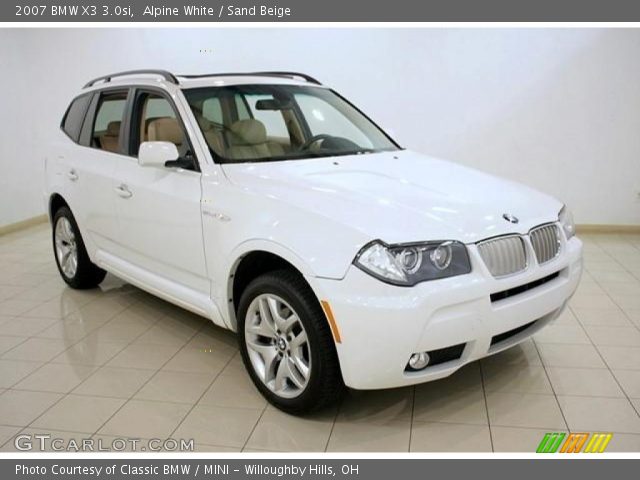 2007 BMW X3 3.0si in Alpine White