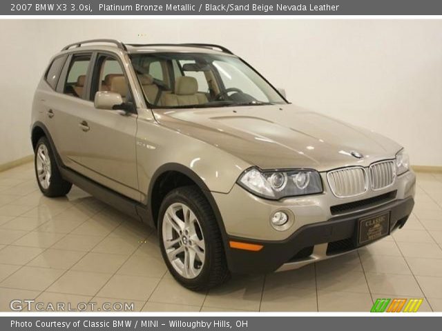 2007 BMW X3 3.0si in Platinum Bronze Metallic